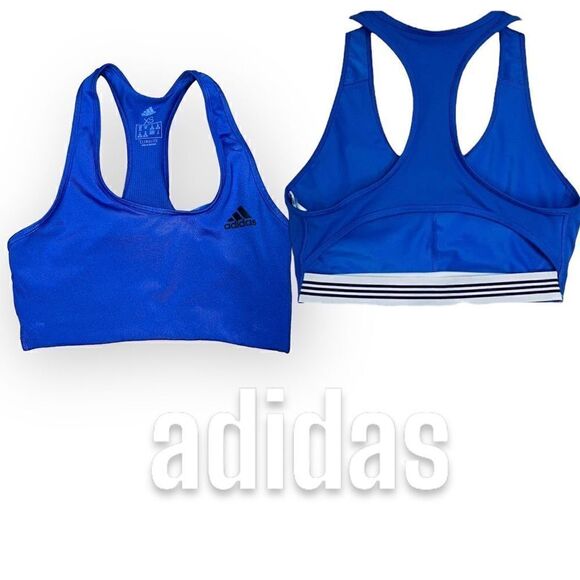 Adidas Performance Climalite Sports Bra, Royal Blue Open Back Cut Out Women’s XS - Picture 1 of 6